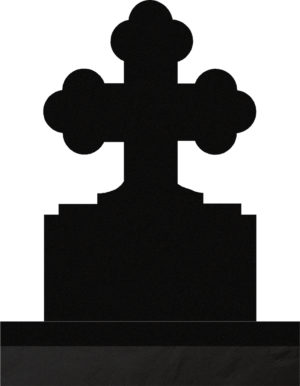 Orthodox Cross 20x8x30 Black