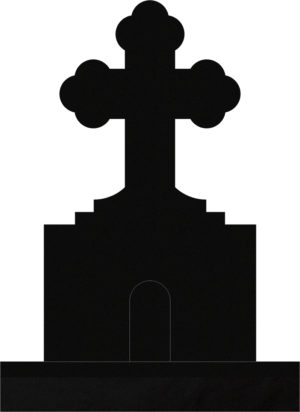 Orthodox Cross 34x10x58 Black